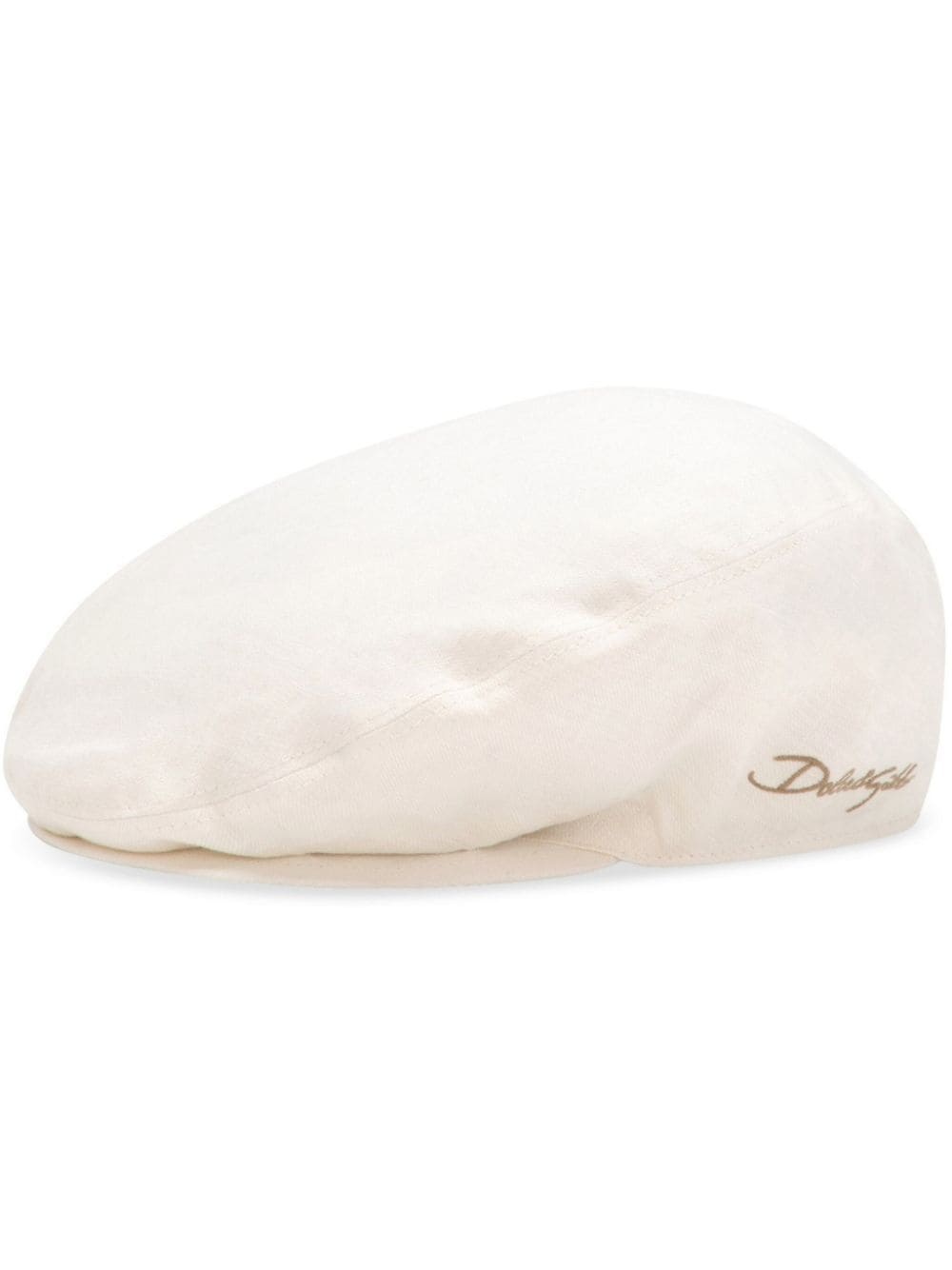 mélange-effect linen flat cap - 1