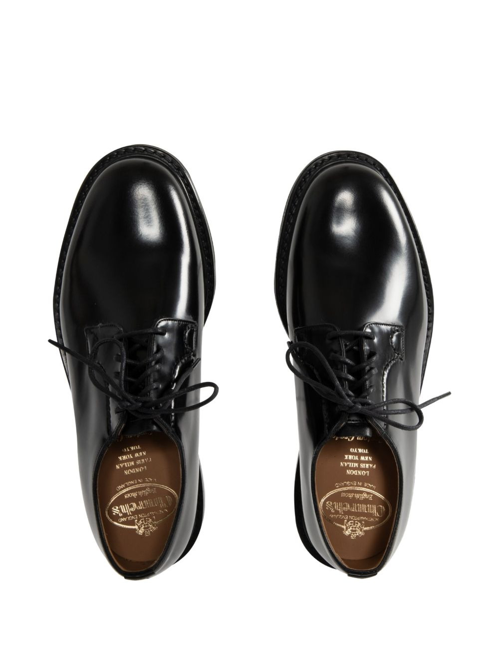 leather lace-up derby shoes - 3