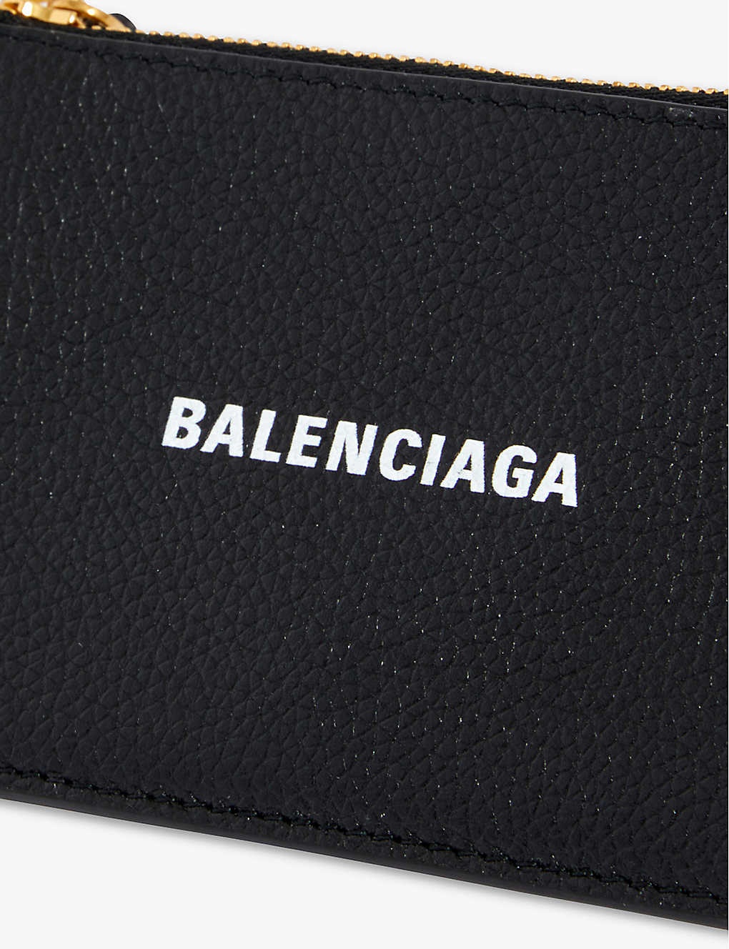 Logo-print leather card holder - 2