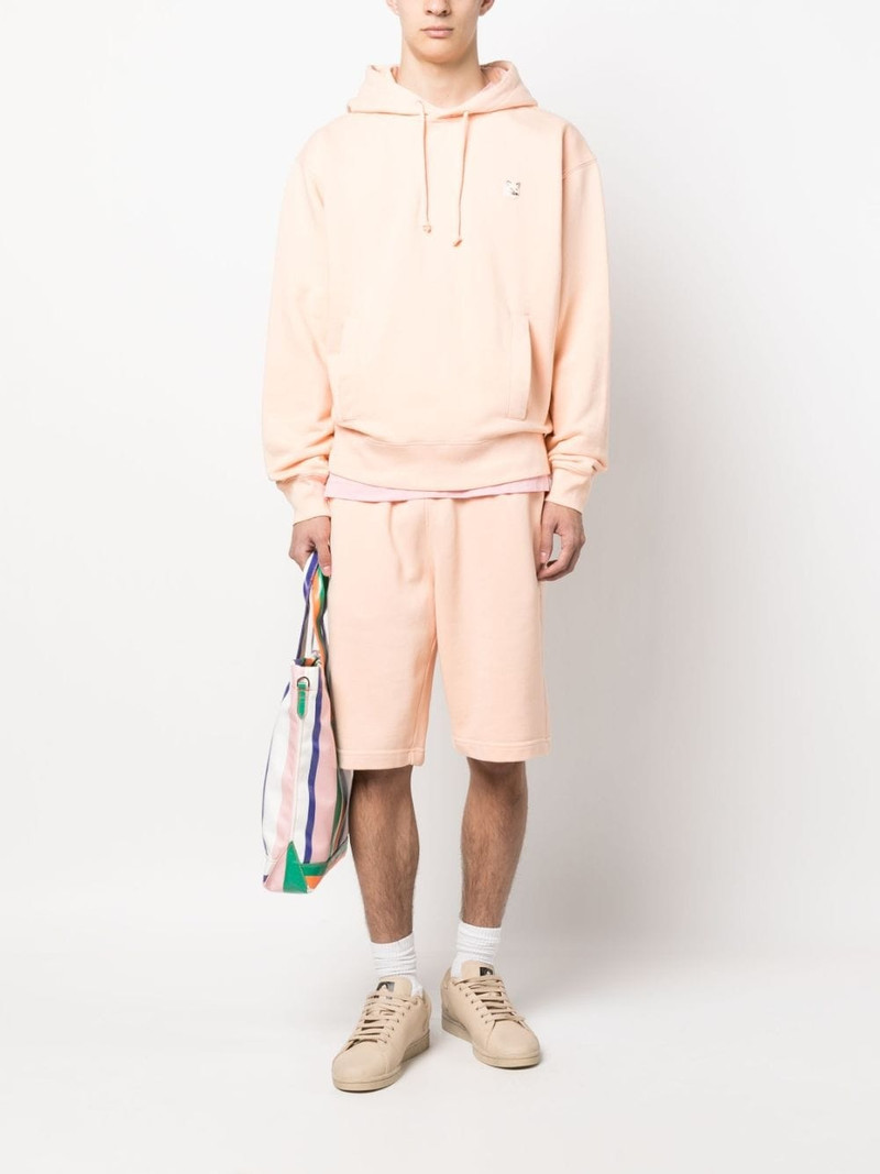 Maison Kitsuné fox-patch cotton hoodie outlook
