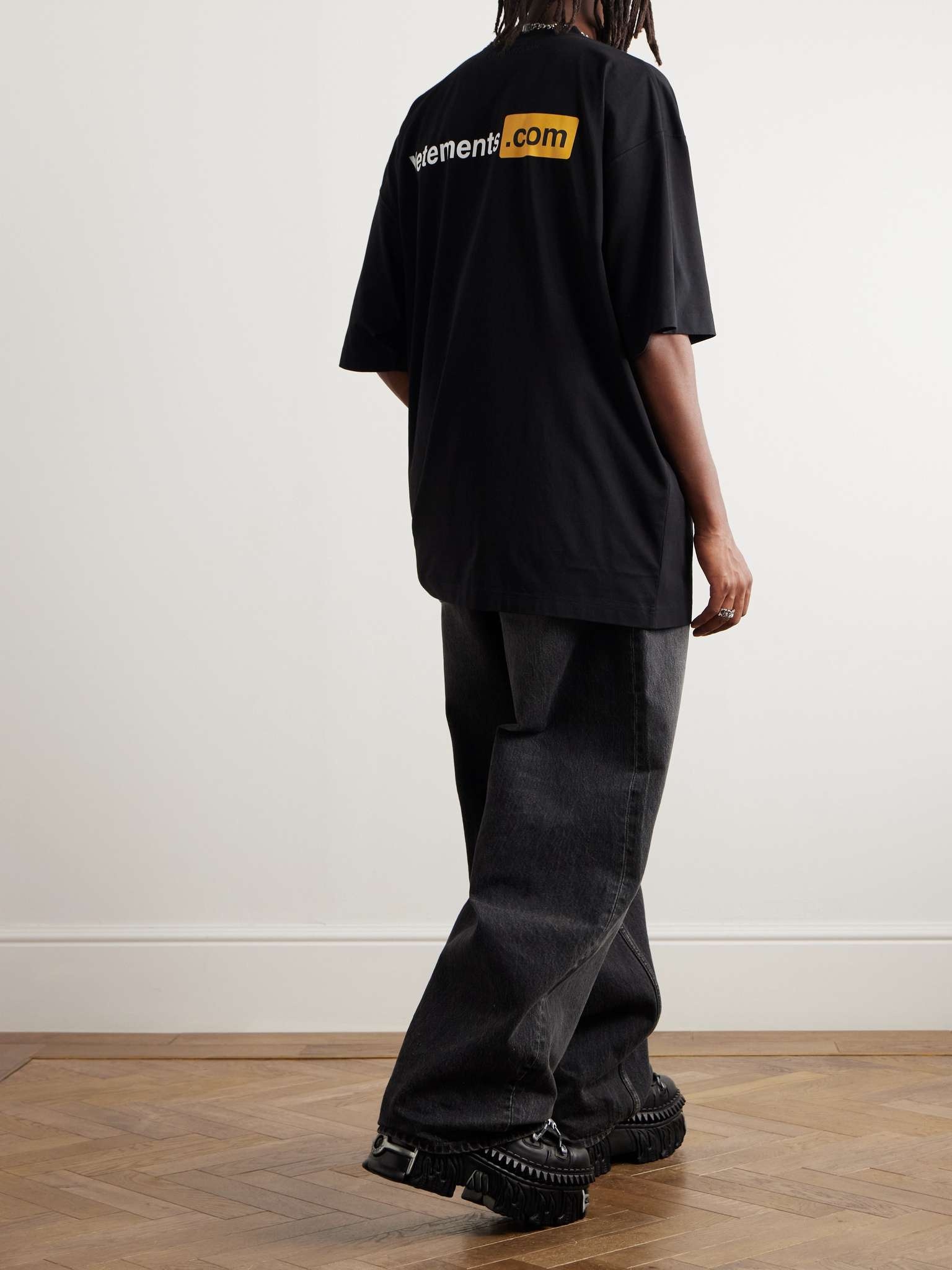 Oversized Logo-Print Cotton-Jersey T-Shirt - 2