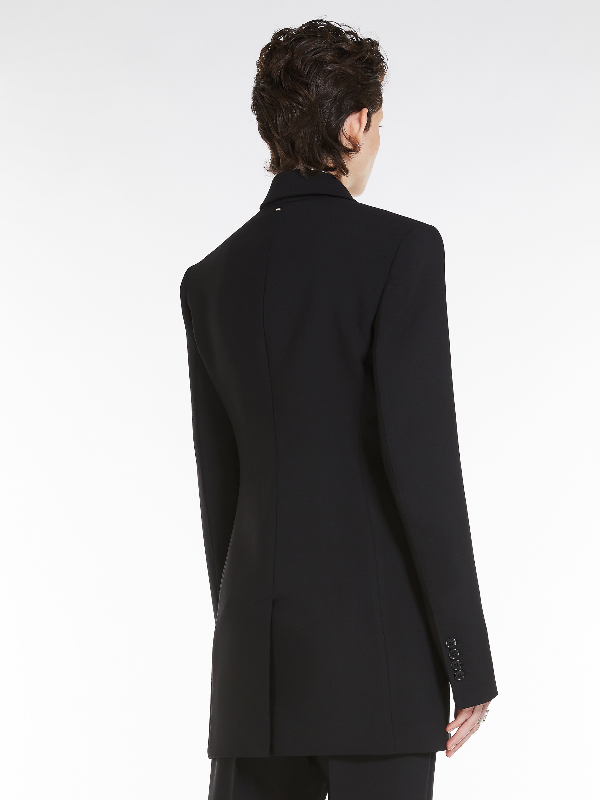 VISCHIO Double-breasted stretch wool blazer - 4