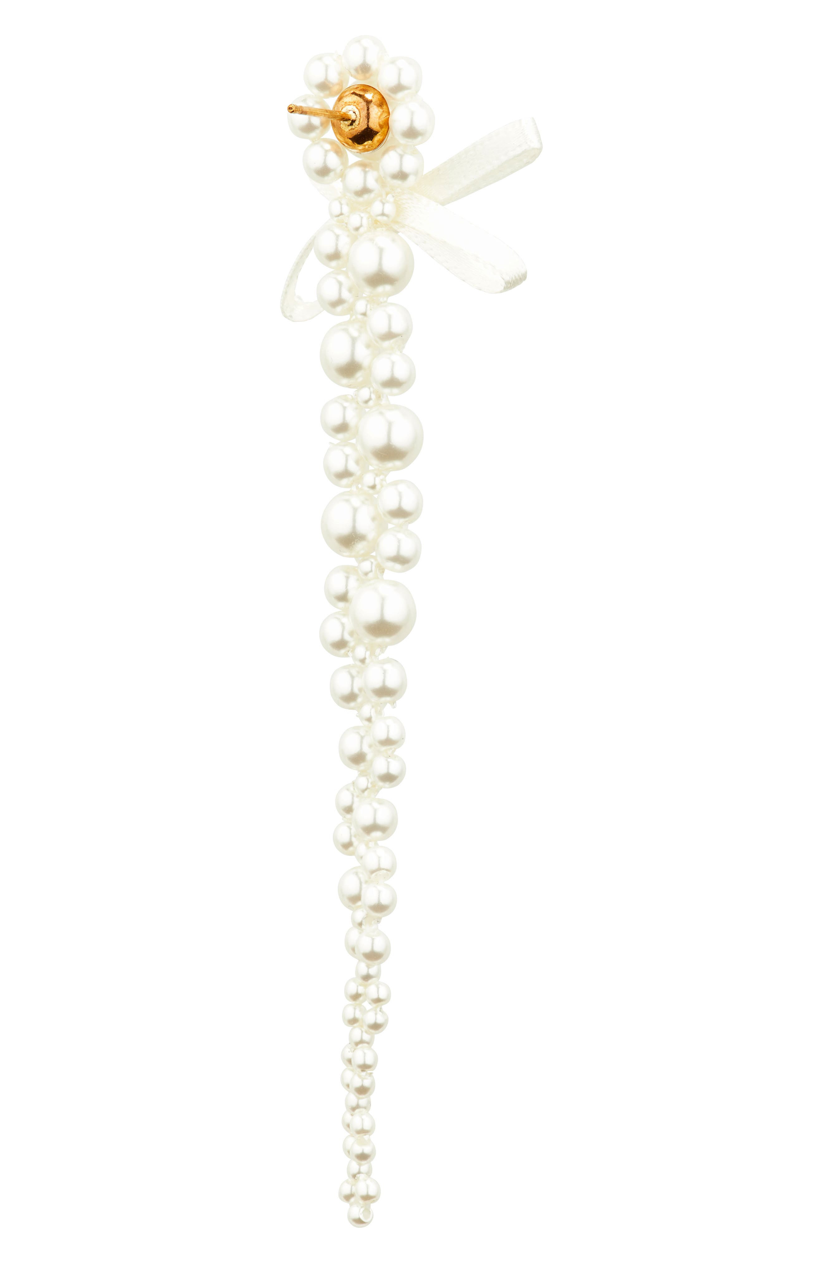 Simone Rocha Petite Bow Detail Faux Pearl Drip Earrings at Nordstrom - 2
