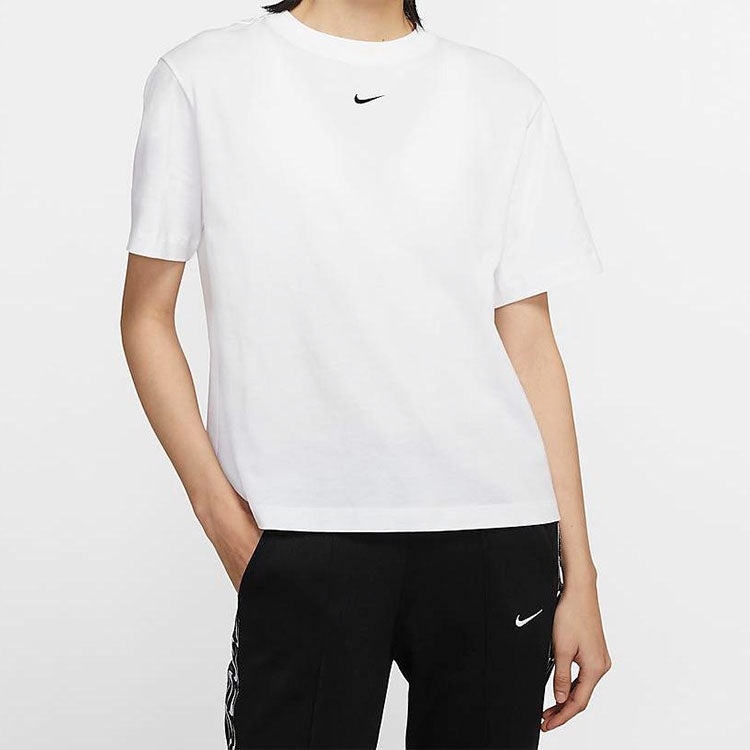 (WMNS) Nike Sportswear Essentials Embroidery Logo 'White' CT2587-100 - 4
