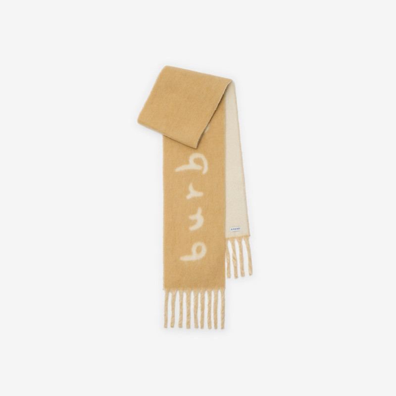 Reversible Logo Alpaca Wool Blend Scarf 1