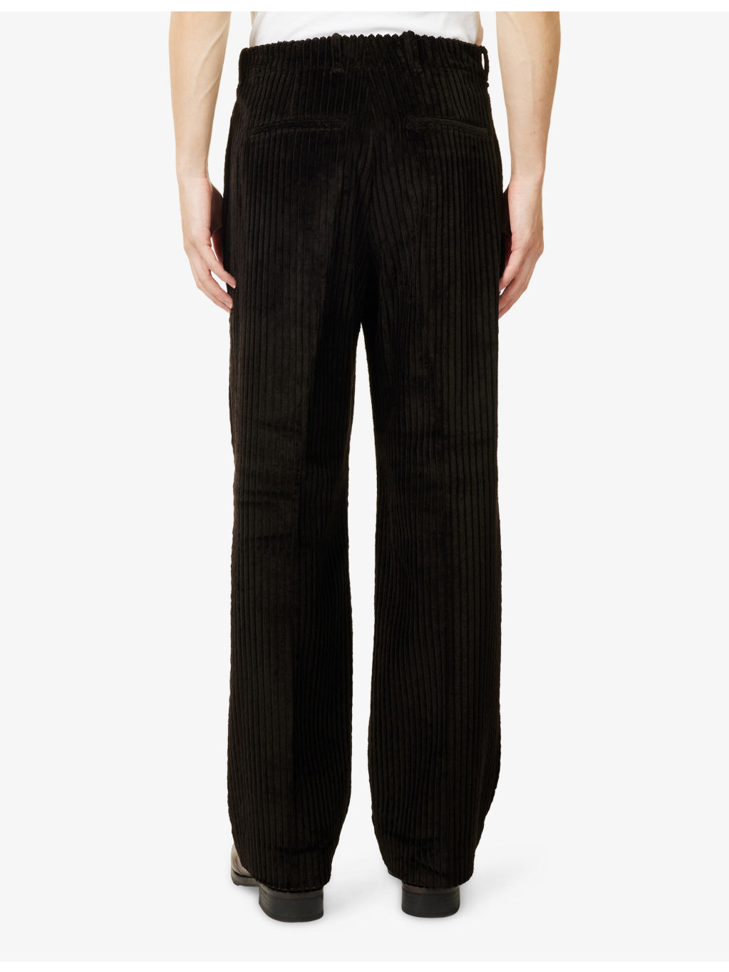 Borrowed Wide Corduroy Cotton Chino Trousers - 4