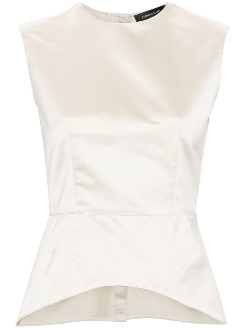 round-neck satin blouse 1