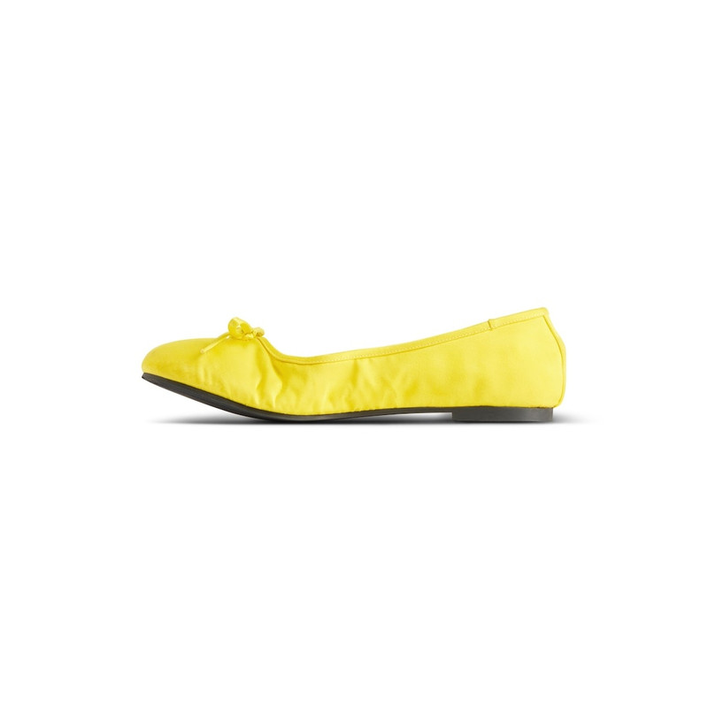 BALENCIAGA Women's Leopold Ballerina in Yellow outlook