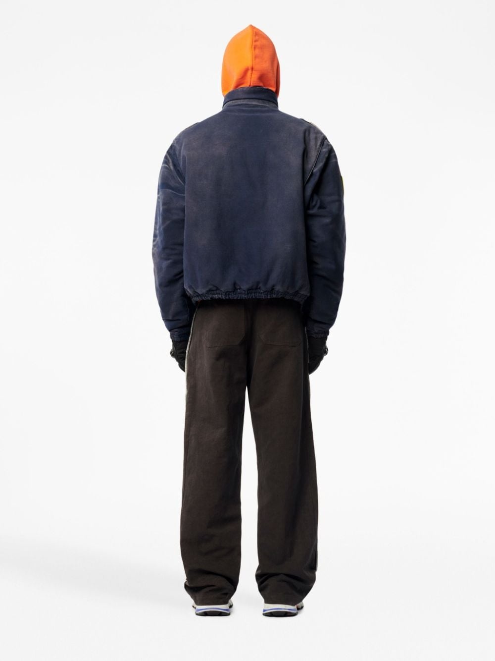 eagle-patch distressed-effect jacket - 4