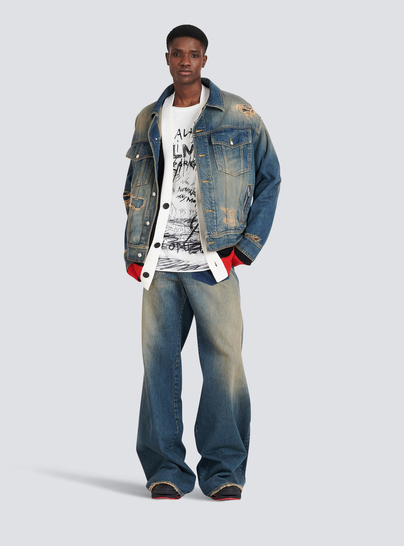 Ripped denim jacket 3