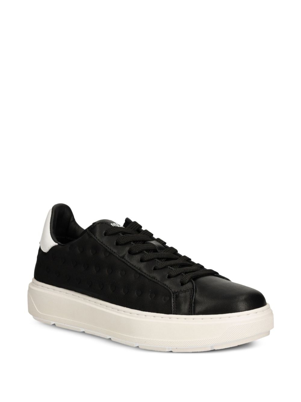 lace up leather trainers - 2