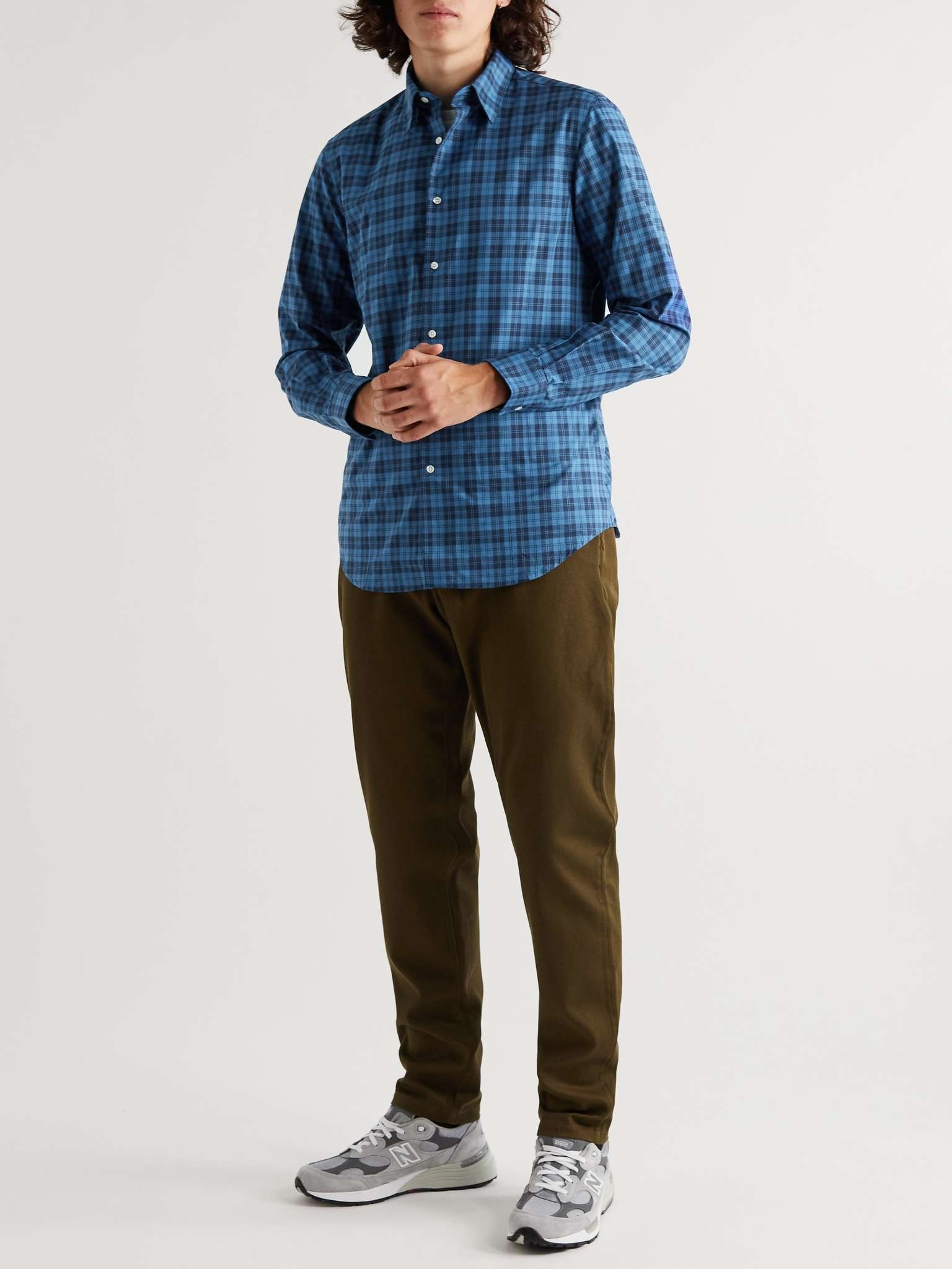 Slim-Fit Checked Cotton-Poplin Shirt - 2