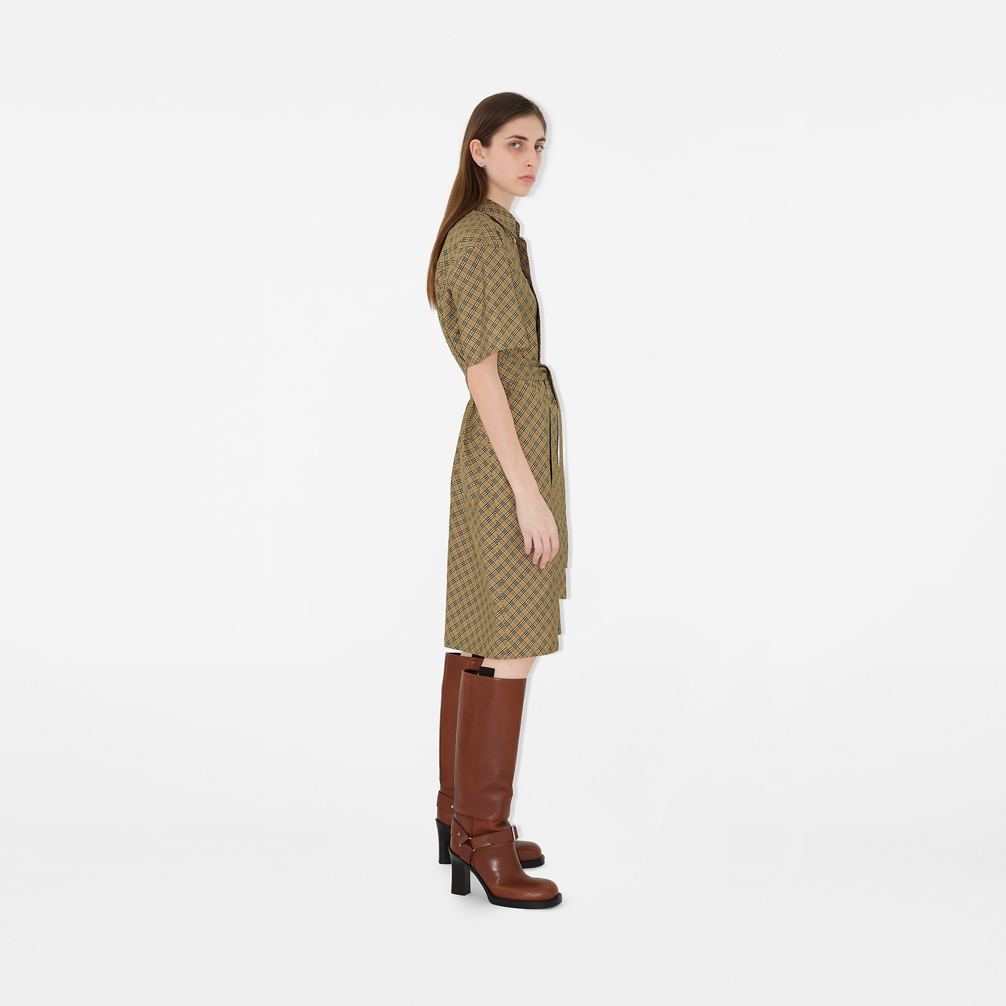【関税＆送料込み】Burberry Belted Shirtdress Burberry Check Belted Shirt Dress | Neiman Marcus