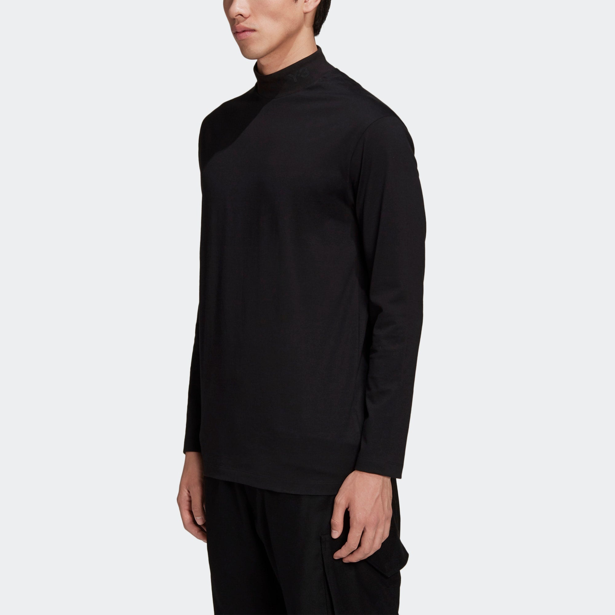 Men's Y-3 Solid Color Casual Long Sleeves Black GK4497 - 4