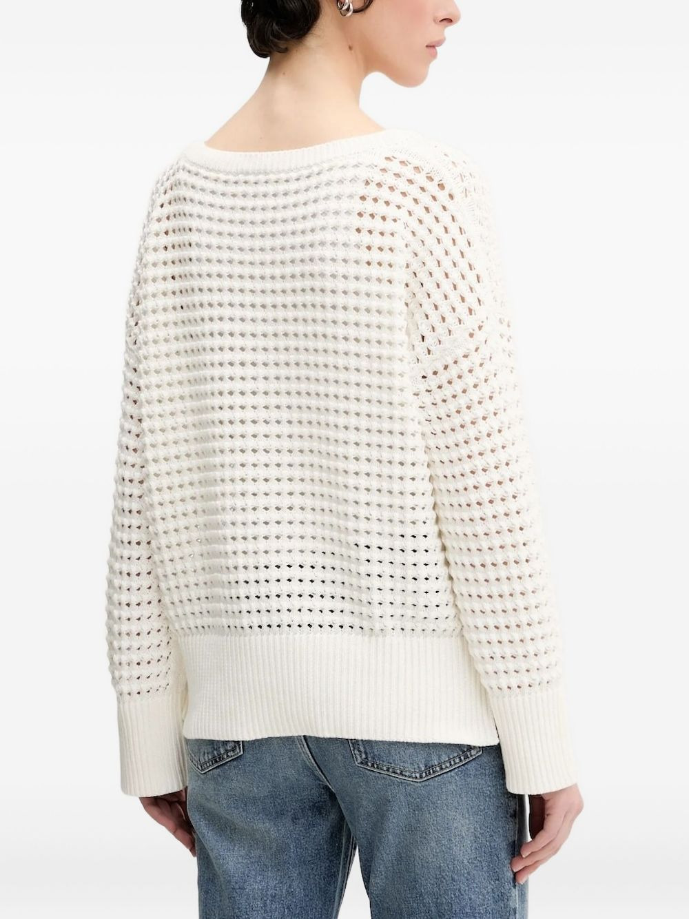 open-knit sweater - 2