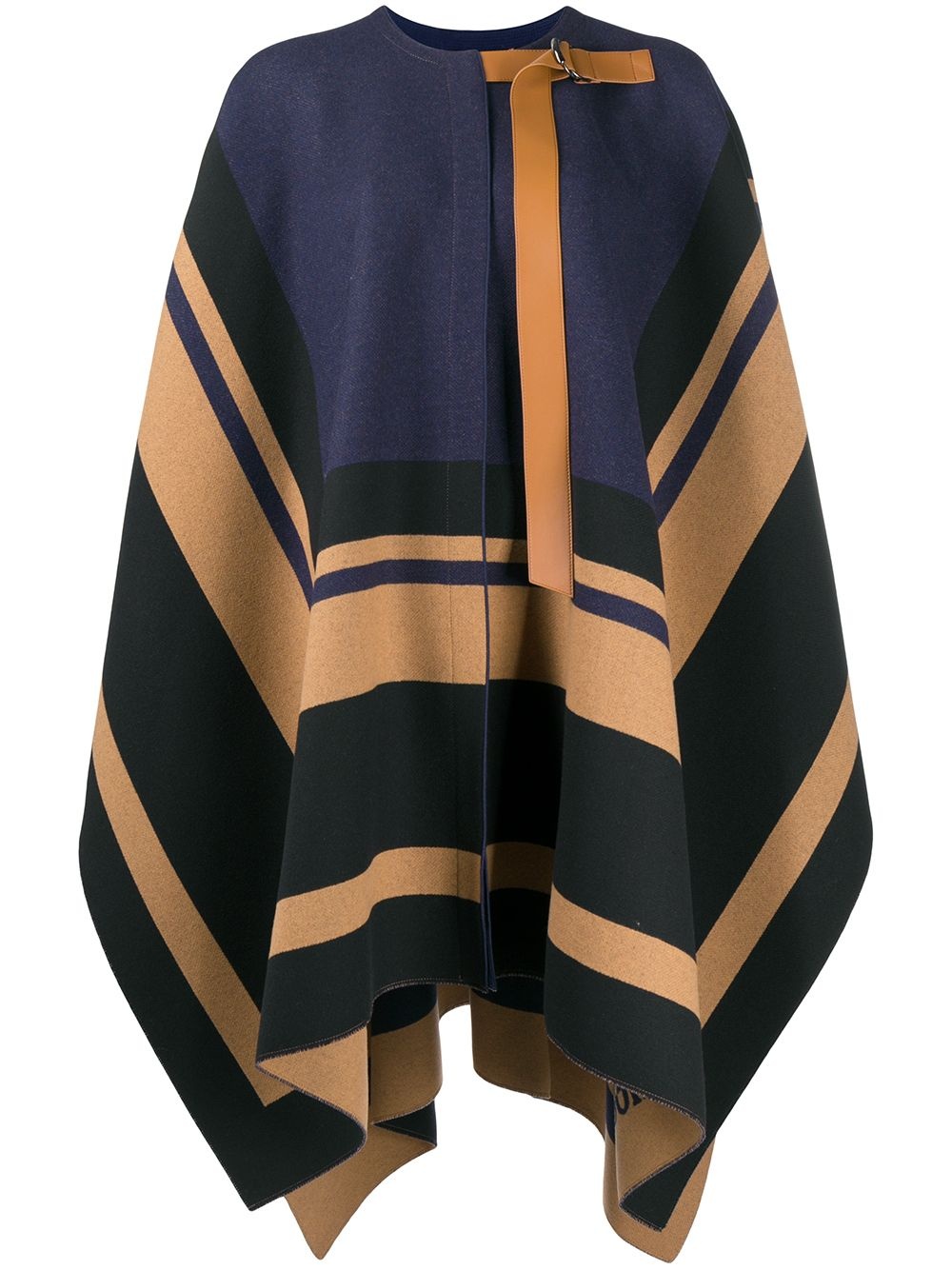 striped wool cape  - 1