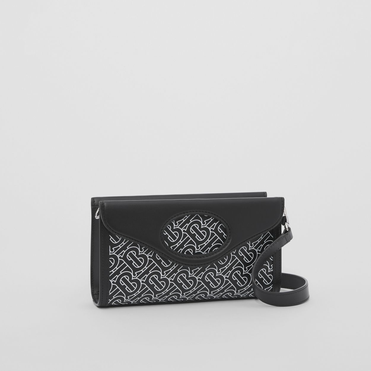 Monogram Print Leather Foldover Pocket Bag - 7