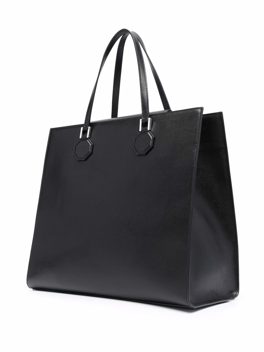 TM leather tote bag - 4