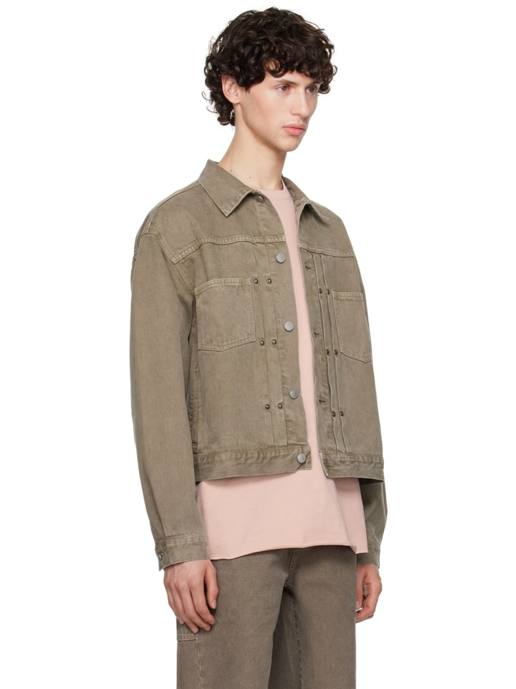 Khaki Thumper Type II Denim Jacket - 2