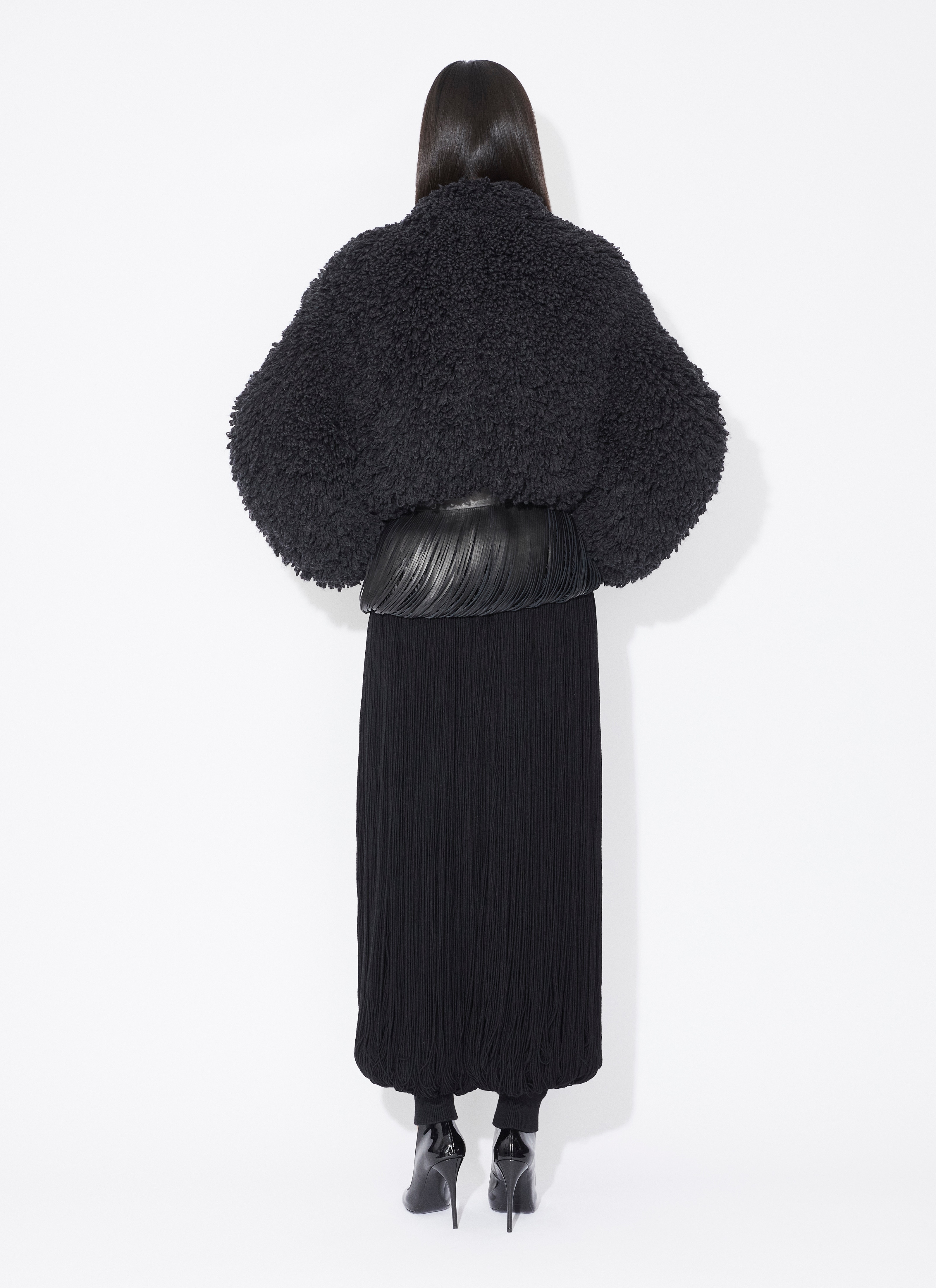 SHORT JACKET IN KNITTED FUR - 3