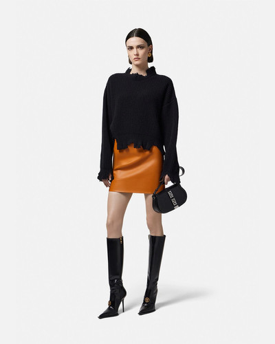 VERSACE Leather Mini Skirt outlook
