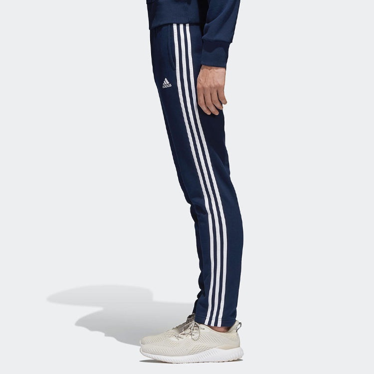 adidas 2019 Ess 3S S Pnt Ft Knit Long Pants Dark Blue CW3883 - 5