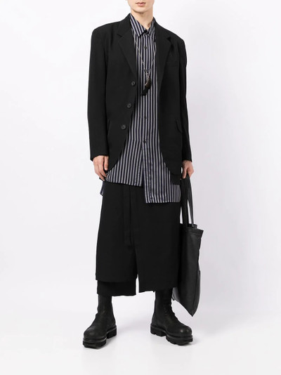 Yohji Yamamoto asymmetric striped shirt outlook