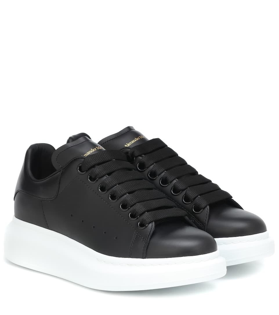 Oversized leather sneakers - 1