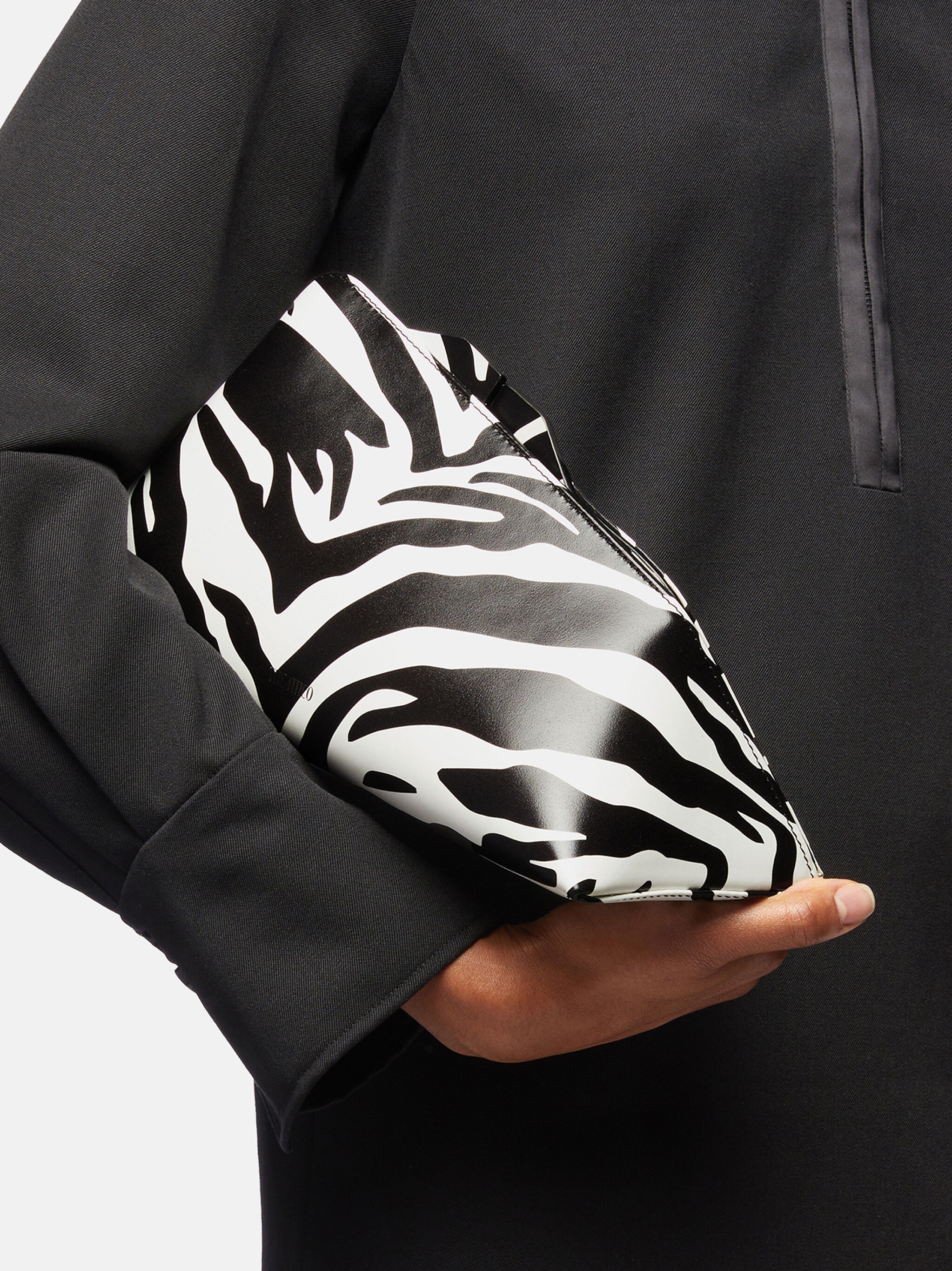 ''8.30 PM'' BLACK AND WHITE OVERSIZED CLUTCH - 2