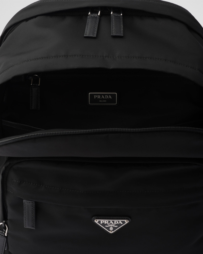Re-Nylon and Saffiano leather backpack 5