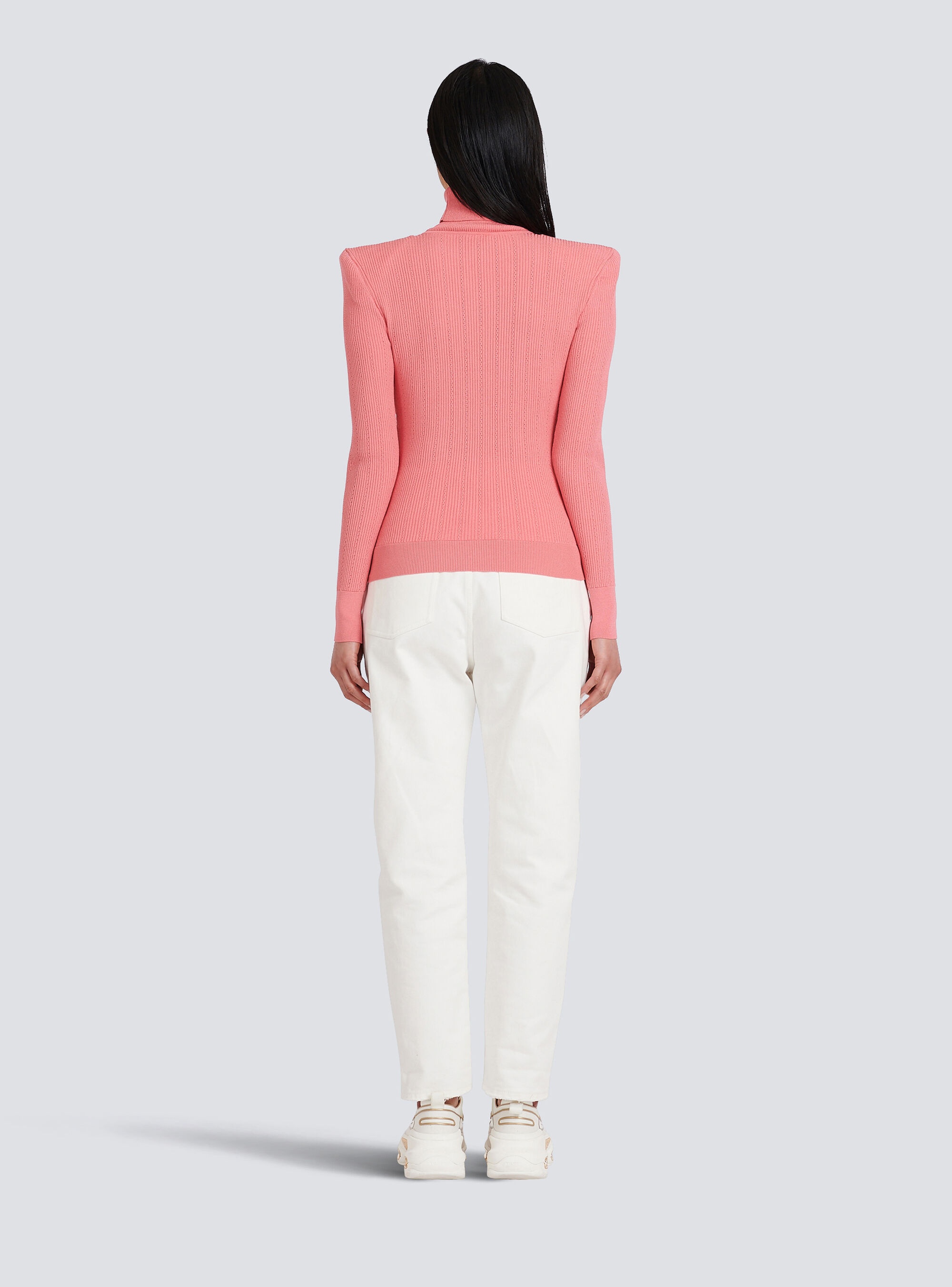 Eco-designed sweater with gold-tone buttons - 4