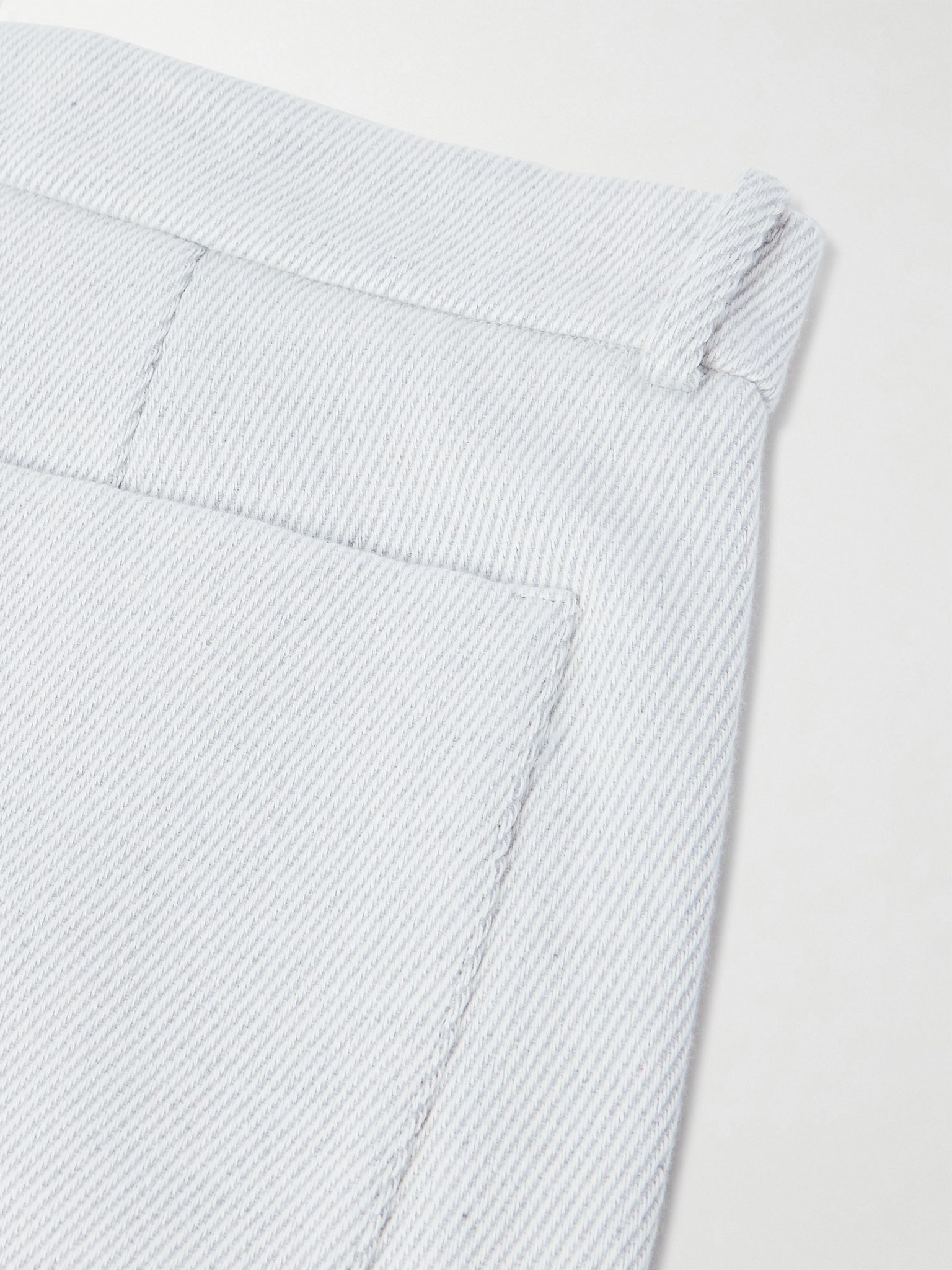 Explorer Straight-Leg Cashmere and Cotton-Blend Twill Trousers White - 5