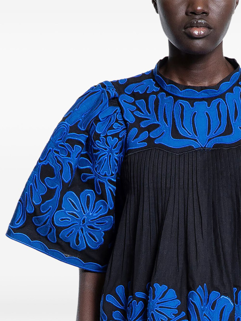 Sea floral pleated top outlook