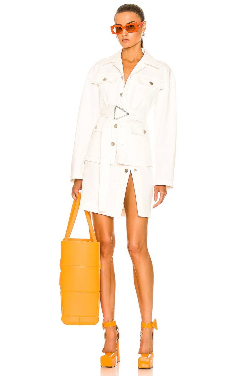 Bottega Veneta Light Stretch Linen Skirt outlook