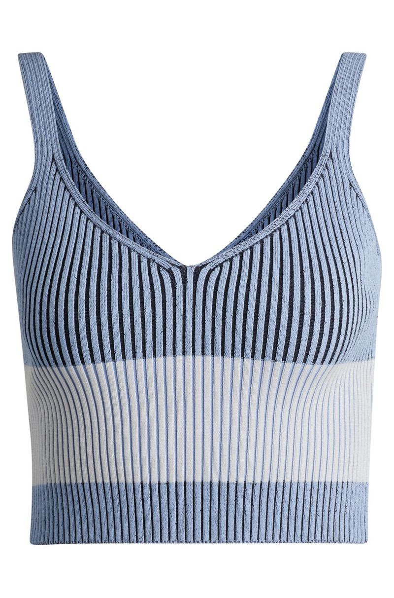 V-NECK VEST TOP IN A RIBBED KNIT 1