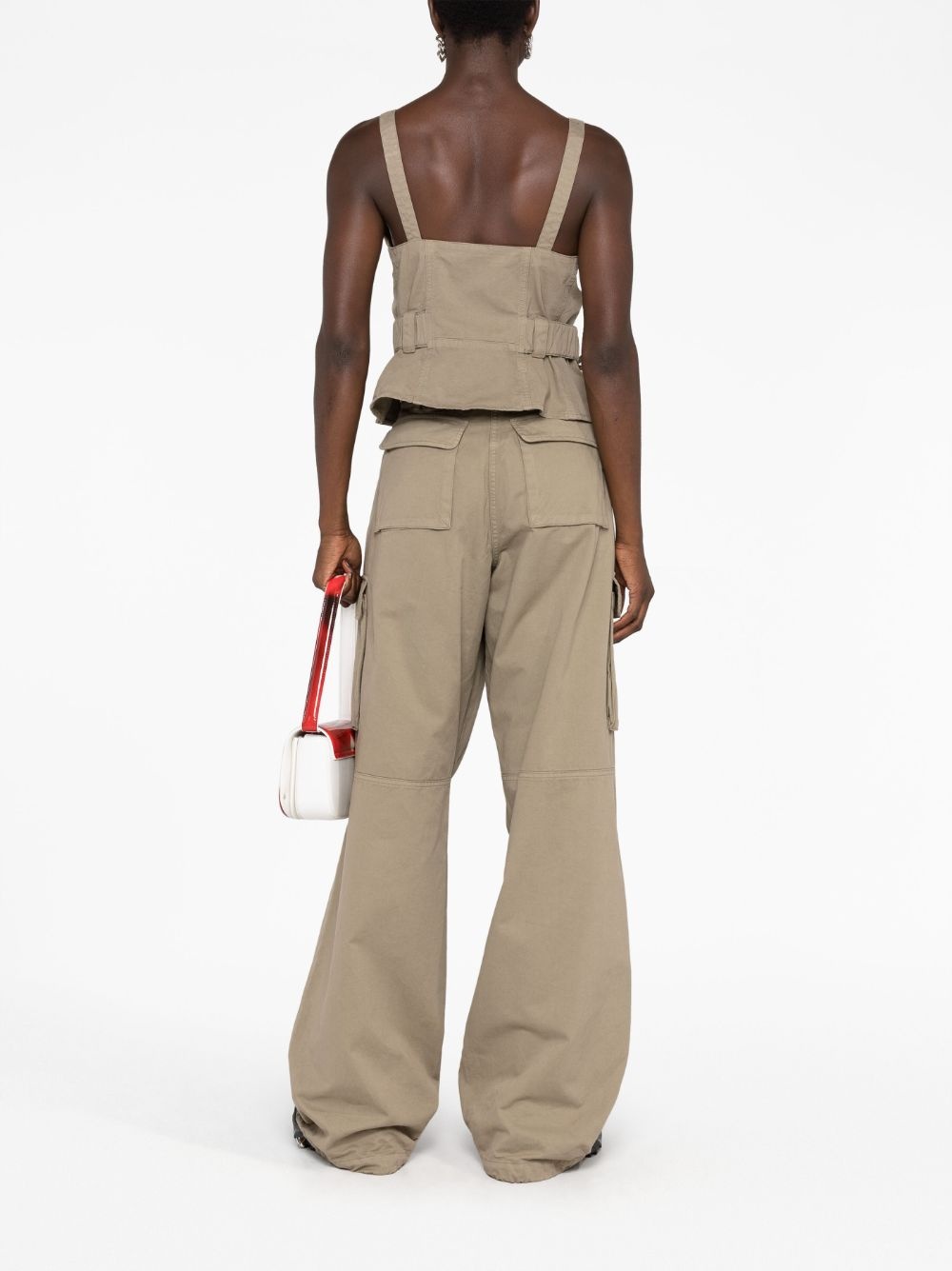 Wide leg cargo trousers - 6