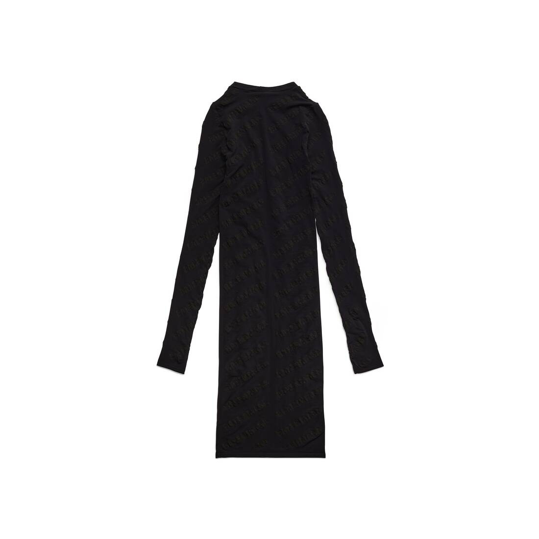 Women's Mini Allover Logo Dress in Black - 6