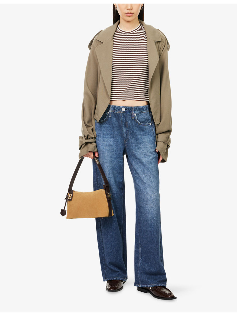 rag & bone Scarlet Miramar Terry Wide-Leg Cotton-Jersey Trousers outlook