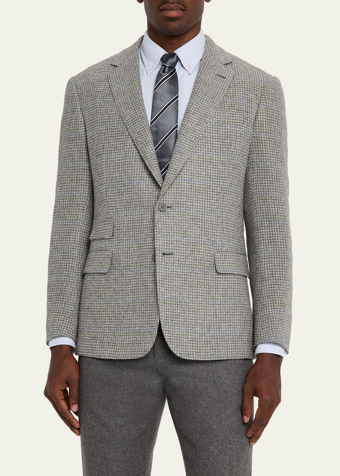 Men's Houndstooth Two-Button Sport Coat - 4