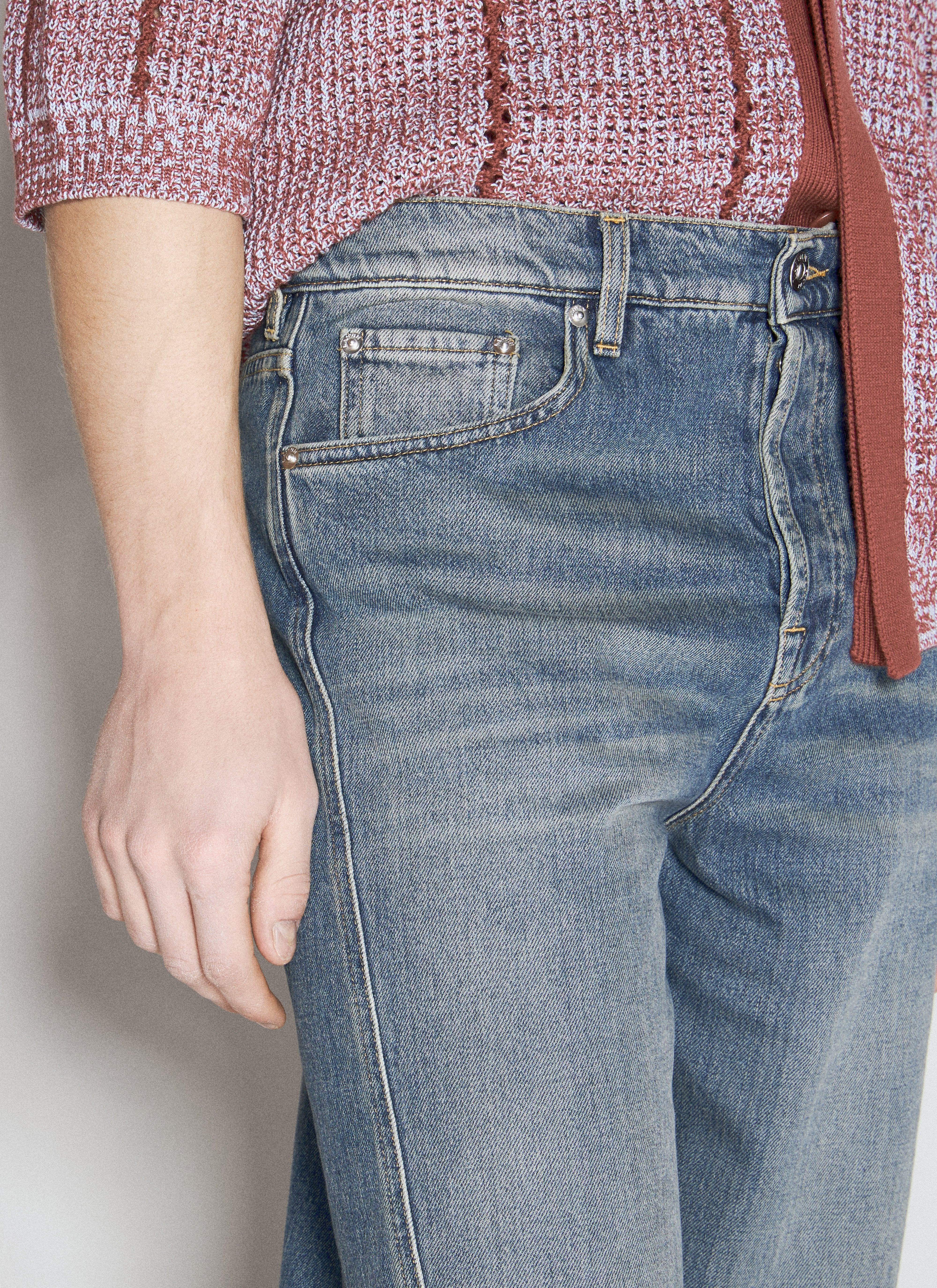 Lanvin Men Baggy Twisted Jeans - 6