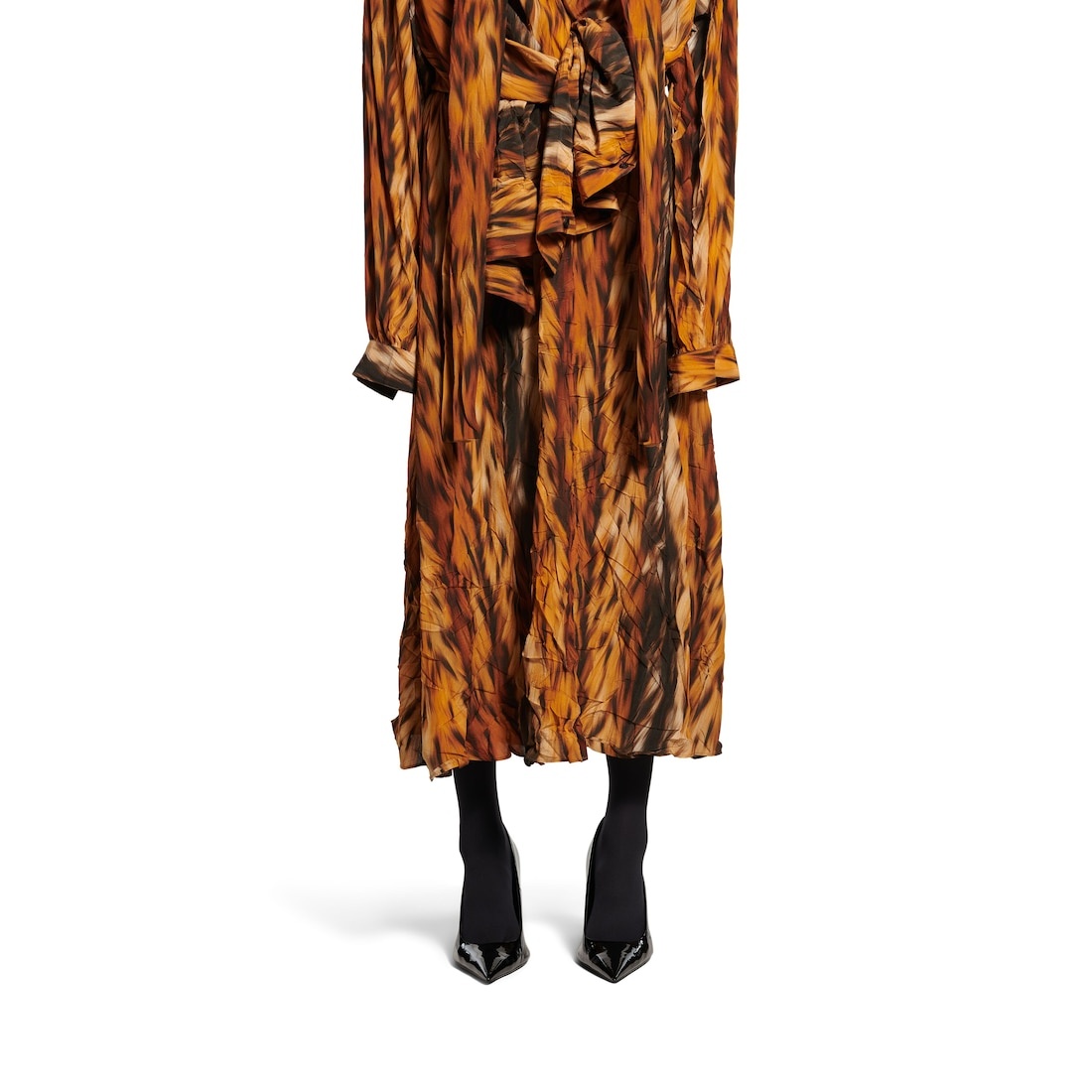 Women's Knotted Dress in Brown - 6