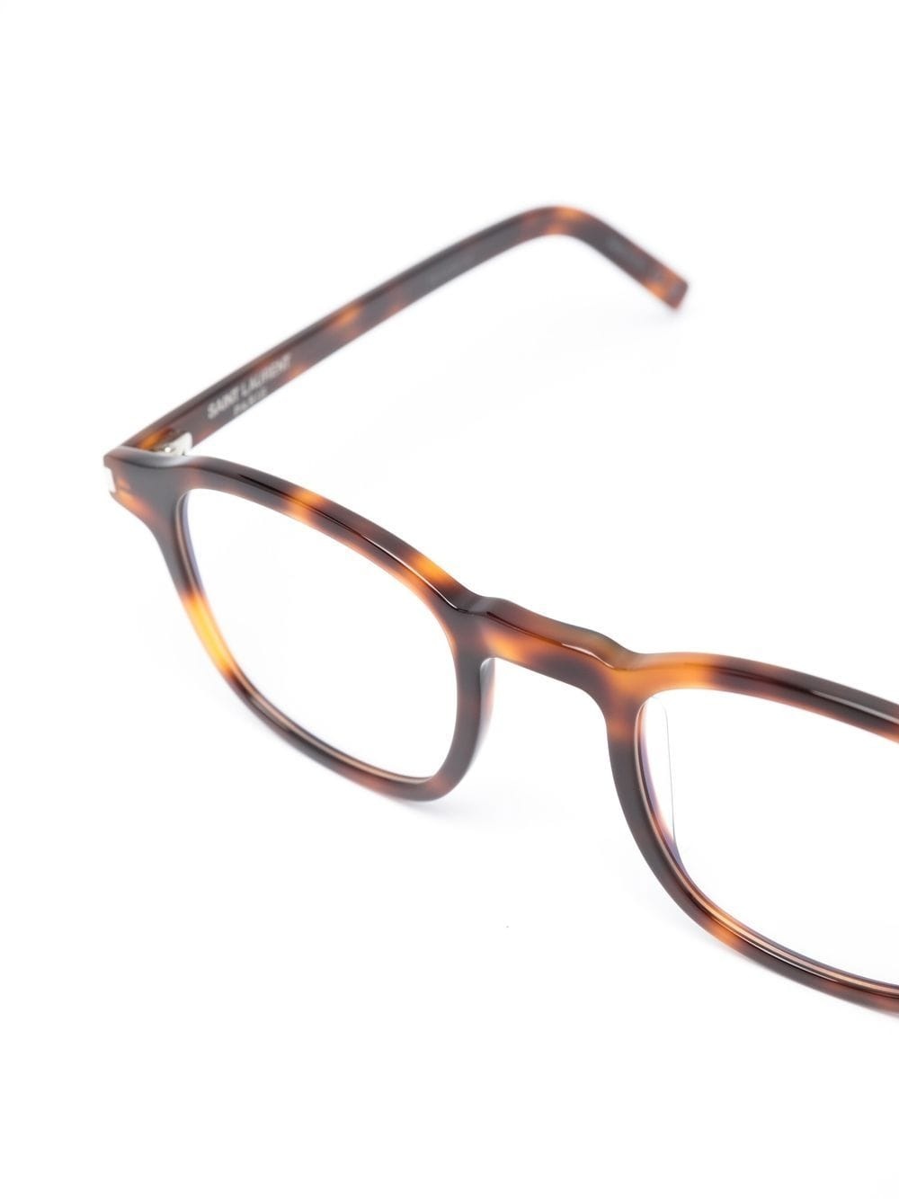 tortoiseshell-effect square-frame glasses - 3