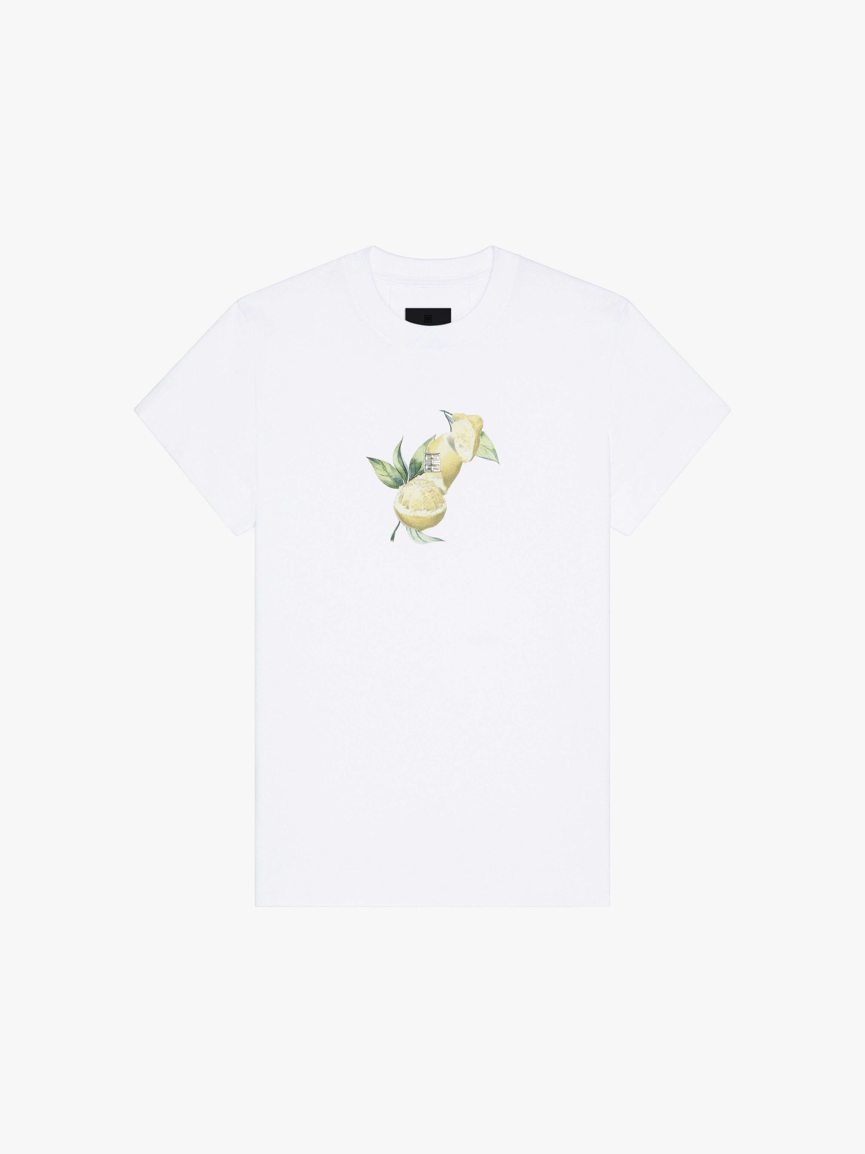 【GIVENCHY】4G Detail Cotton Slim Fit Short Sleeve T-shirt Slim fit t-shirt in cotton with laces and 4G detail in