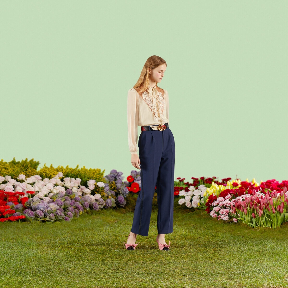 Wool pant with label - 2