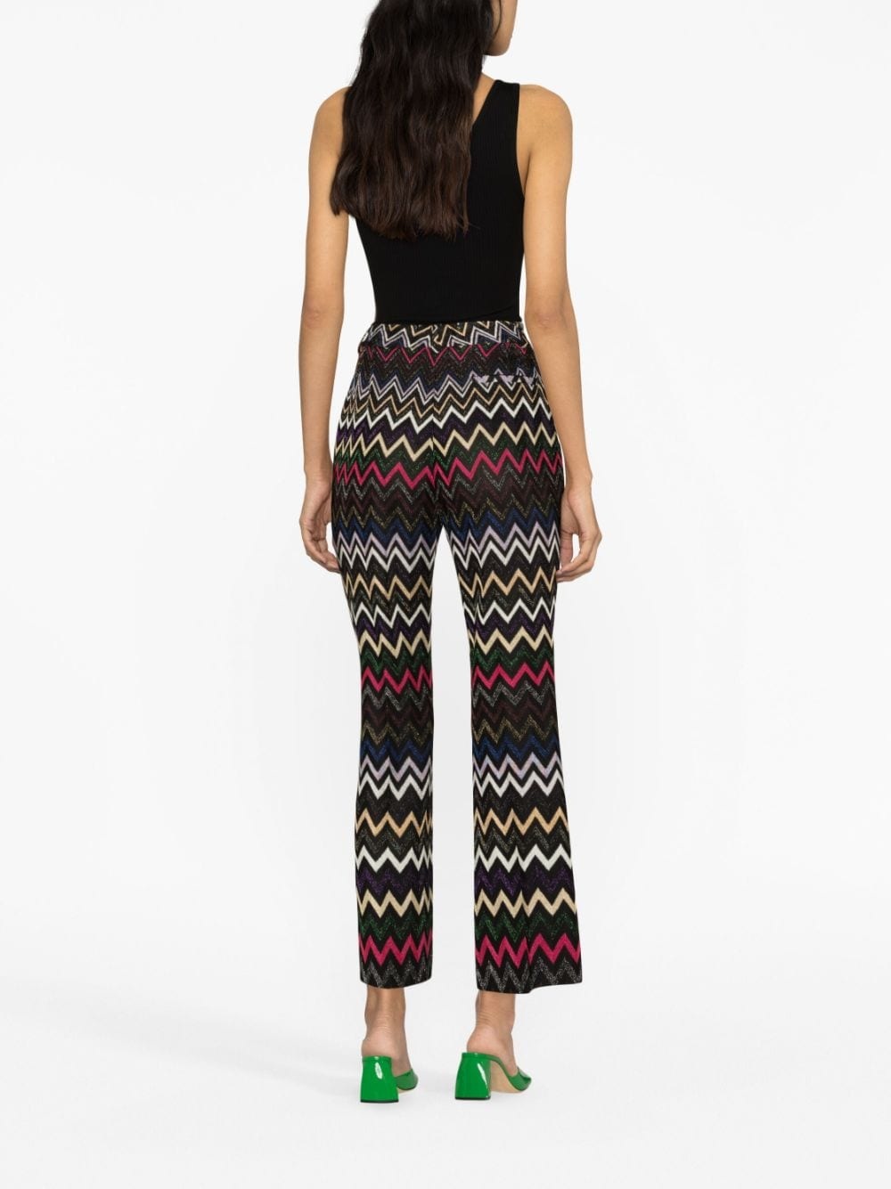 zigzag knitted trousers - 4