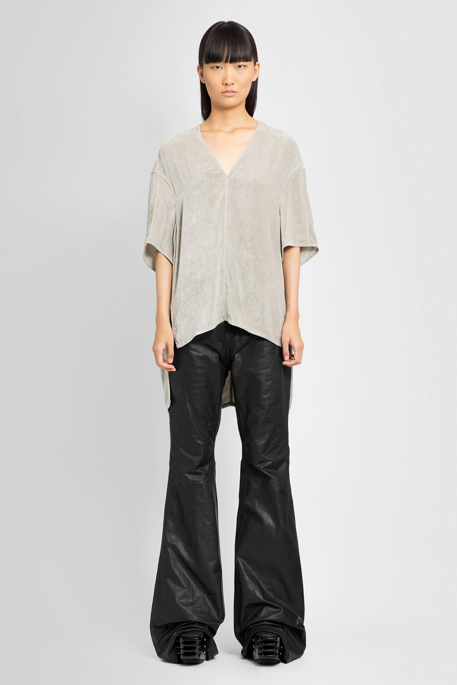 RICK OWENS WOMAN GREY T-SHIRTS - 4