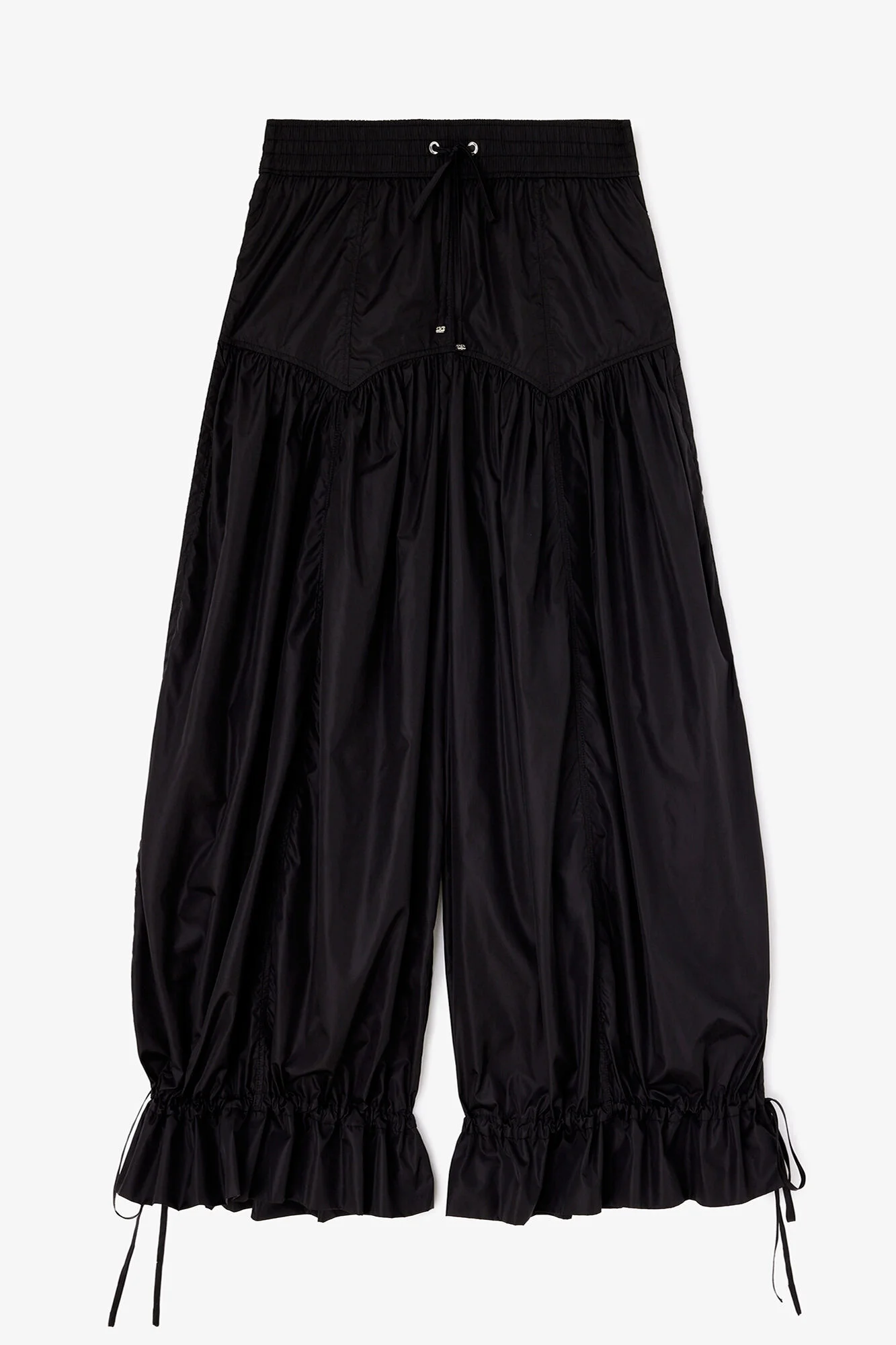 PANTS IN BLACK NYLON - 1