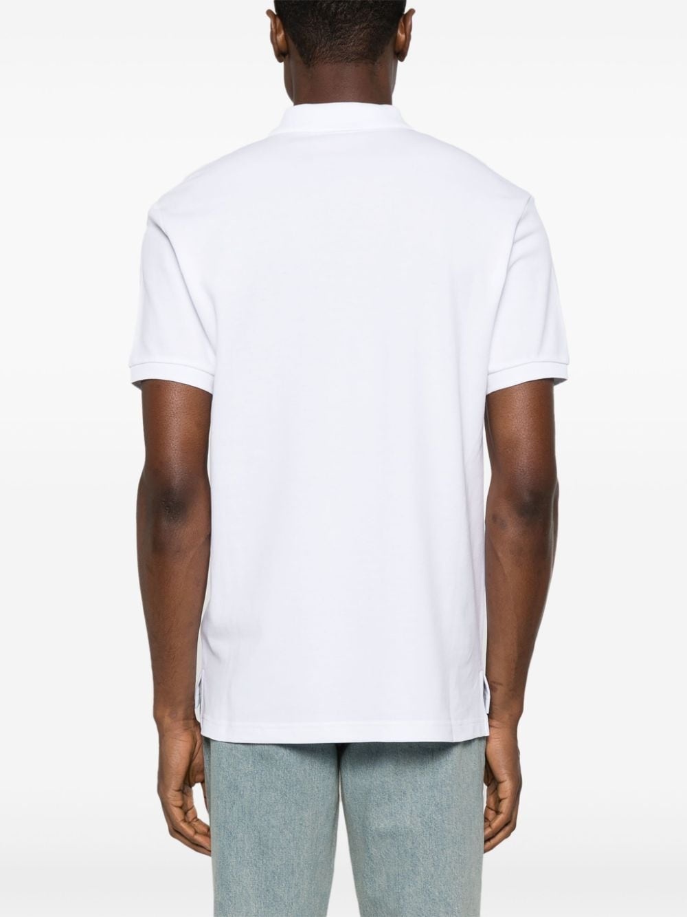 logo-print cotton polo shirt - 4