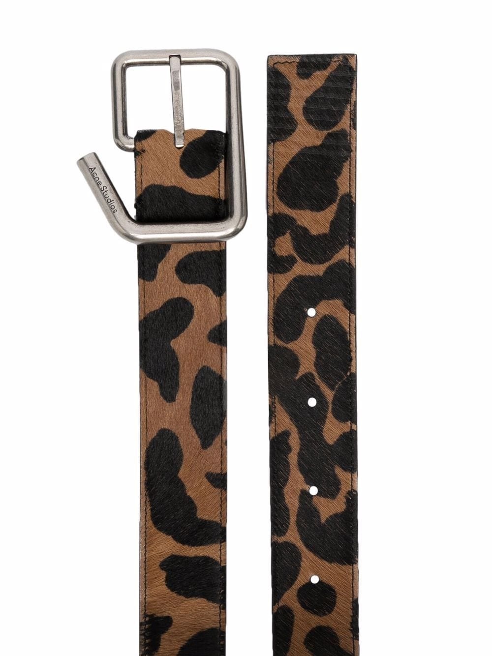 leopard-print buckle belt - 2