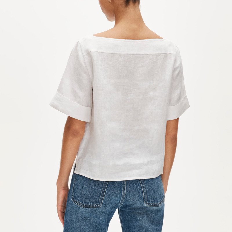 Boatneck tee in linen 5